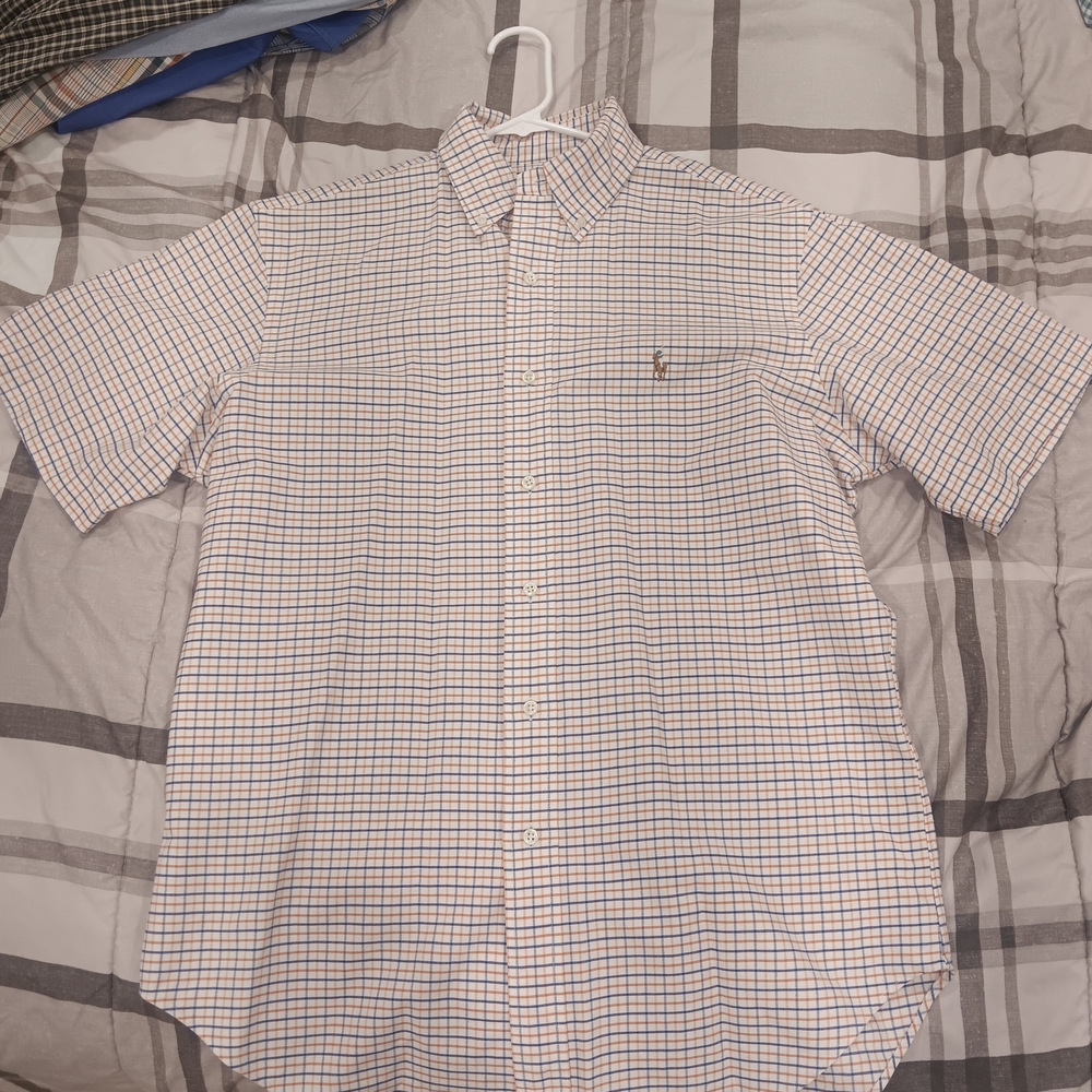 Ralph Lauren Short-Sleeve Plaid Button-Down Shirt - Classic Fit Size M
